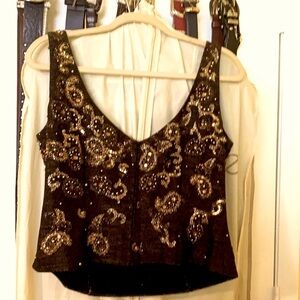 Lillie Rubin Fancy Beaded Tank Top Size XL (14)